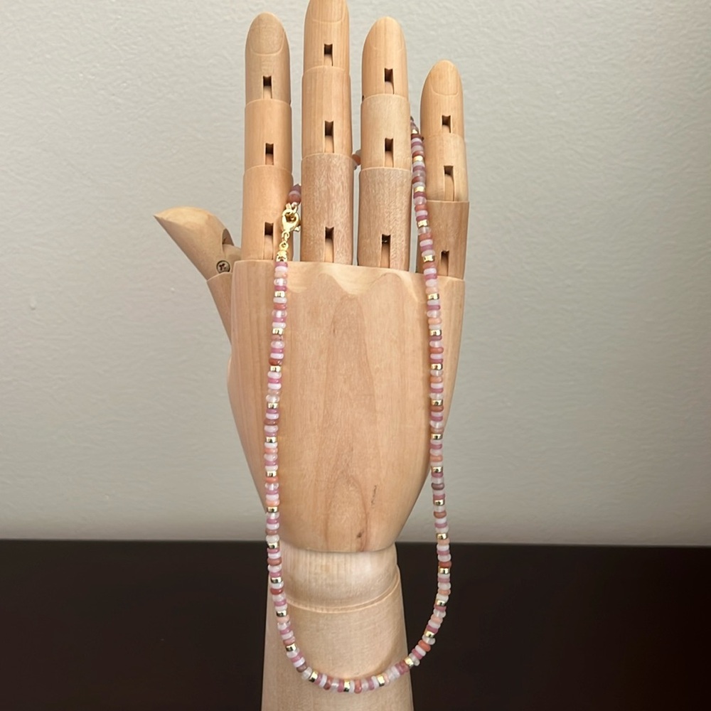 BaubleBar pink necklace - 18”